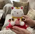 Lucky Cat Amigurumi Pattern step 4 - final assembly and finishing