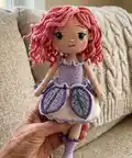 Iris Doll Amigurumi Pattern step 4 - final assembly and finishing