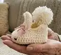 Hoppy Baby Bunny Slippers Pattern step 3 - details and accessories