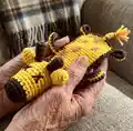 Giraffe Bookmark Amigurumi Pattern step 1 - construction progress