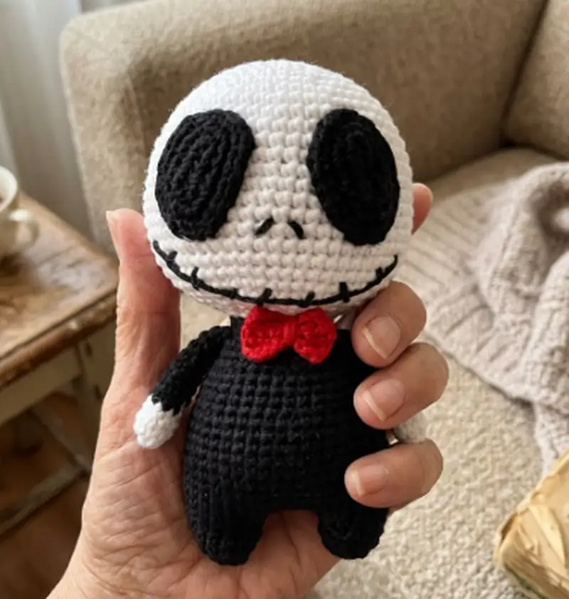 Complimentary Intermediate crochet pattern: Jack Skellington Amigurumi Pattern - Simple to follow guide
