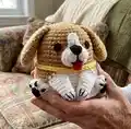 Dog Amigurumi Pattern step 1 - construction progress