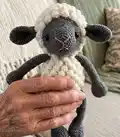 Bobble Sheep Amigurumi Pattern step 4 - final assembly and finishing