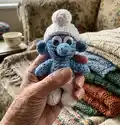 Smurf Amigurumi Pattern step 4 - final assembly and finishing
