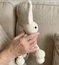 Boho Bunny Amigurumi Pattern step 2 - assembly progress