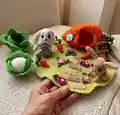 Bunny's House Amigurumi Pattern step 1 - construction progress
