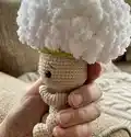 Baby Dandelion Amigurumi Pattern step 2 - assembly progress
