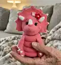 Triceratops Amigurumi Pattern step 1 - construction progress