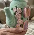 Spring Teapot House Amigurumi Pattern step 2 - assembly progress