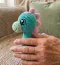 Dino Family Amigurumi Pattern step 2 - assembly progress