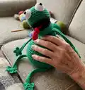 Crochet Frog Door-Stopper Pattern step 4 - final assembly and finishing