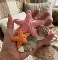 Starfish Amigurumi Pattern step 1 - construction progress