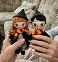 Hermione Granger Amigurumi Pattern step 1 - construction progress