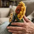 Baby Sunflower Amigurumi Pattern step 2 - assembly progress