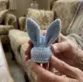 Bunny Booties Pattern step 1 - construction progress