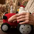 Farmer Teun and tractor Amigurumi Pattern step 2 - assembly progress
