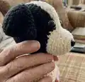 Tip The Border Collie Amigurumi Pattern step 2 - assembly progress