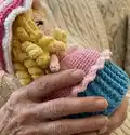 Reversible Muffin Toy Amigurumi Pattern step 2 - assembly progress