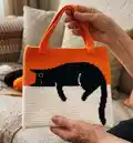 Black Cat Bag Crochet Pattern step 4 - final assembly and finishing