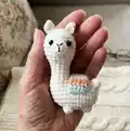 Llama No Sew Amigurumi Pattern step 1 - construction progress