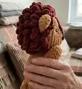 Lion Hand Puppet Amigurumi Pattern step 3 - details and accessories
