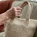 Spike Stitch Tote Bag Pattern step 1 - construction progress