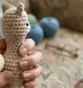The Bowling Llama Amigurumi Pattern step 2 - assembly progress