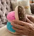 Crochet Donut Pillow Pattern step 3 - details and accessories