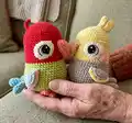 Lovebird and Parrot Amigurumi Pattern step 4 - final assembly and finishing