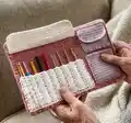 Crochet Hook Holder Pattern step 1 - construction progress