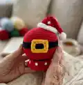 Santa Belly Snow Globe Amigurumi Pattern step 1 - construction progress