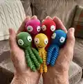 Octopus Comforter Amigurumi Pattern step 1 - construction progress
