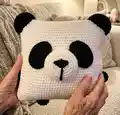 Pillow-panda Amigurumi Pattern step 1 - construction progress