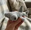 Hammerhead Shark Friend Amigurumi Pattern step 1 - construction progress
