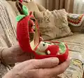 Foxes in the Apple Bag Amigurumi Pattern step 2 - assembly progress