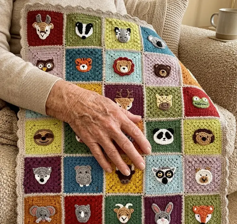 Complimentary Intermediate crochet pattern: Animal Kingdom Blanket Pattern - Simple to follow guide
