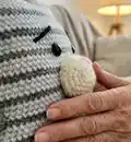 Pillow-Cat Amigurumi Pattern step 2 - assembly progress