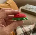Mini Turtle Amigurumi Pattern step 2 - assembly progress