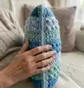 Snowberry cushion cover Pattern step 2 - assembly progress