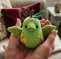 Pearodactyl Amigurumi Pattern step 1 - construction progress