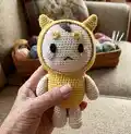 Mr. Buckwheat Amigurumi Pattern step 4 - final assembly and finishing