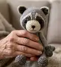 Raccoon Amigurumi Pattern step 1 - construction progress
