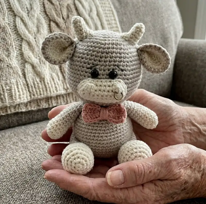 Complimentary Beginner Friendly crochet pattern: Asher the Ox Amigurumi Pattern - Simple to follow guide