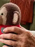 Mini Monkey Amigurumi Pattern step 2 - assembly progress