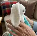 Cute Bunny Comforter Amigurumi Pattern step 2 - assembly progress