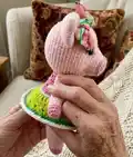 Millie the Melon Pig Amigurumi Pattern step 3 - details and accessories