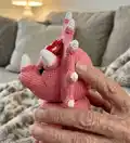Triceratops Amigurumi Pattern step 2 - assembly progress