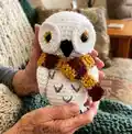 Eira Owl Amigurumi Pattern step 1 - construction progress