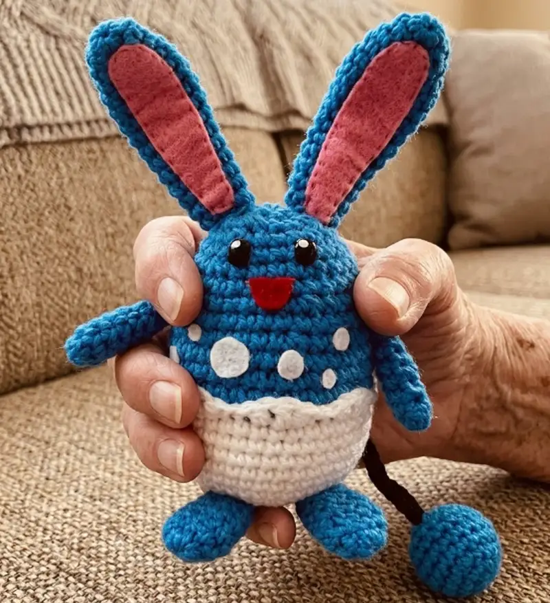 Complimentary Intermediate crochet pattern: Azumarill Amigurumi Pattern - Simple to follow guide