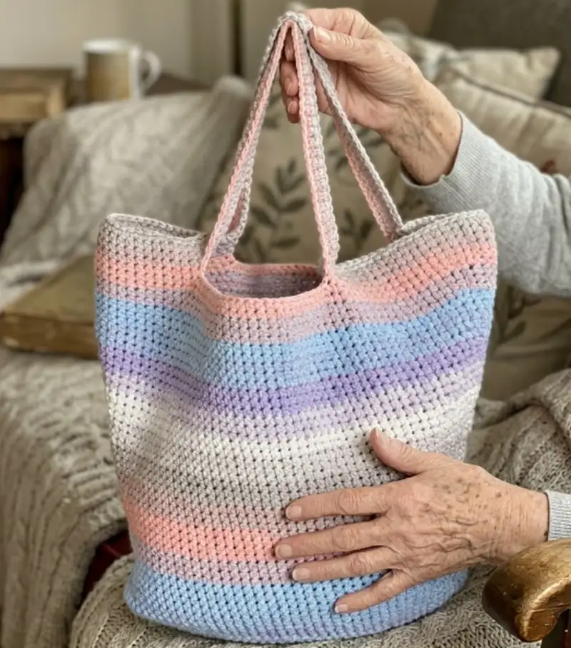 Complimentary Intermediate crochet pattern: By Your Side Basket Bag Pattern - Simple to follow guide